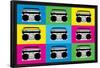 Boombox Stereos 2 Pop Art Print Poster-null-Framed Poster