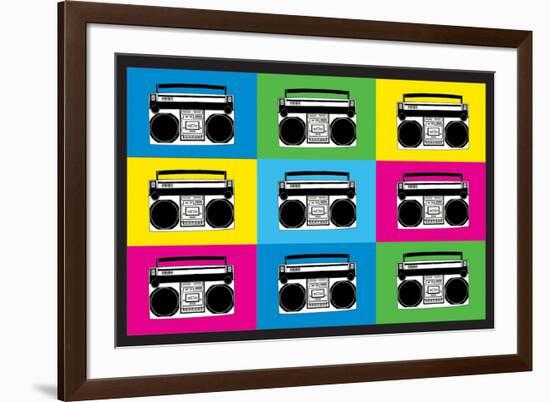 Boombox Stereos 2 Pop-null-Framed Art Print