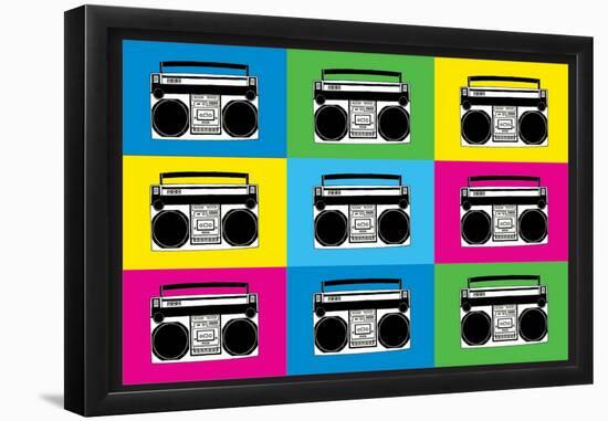 Boombox Stereos 2 Pop-null-Framed Poster