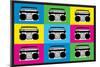 Boombox Stereos 2 Pop-null-Mounted Poster