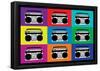 Boombox Stereos Pop Art Poster-null-Framed Poster