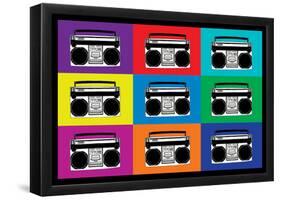 Boombox Stereos Pop Art Poster-null-Framed Poster