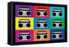 Boombox Stereos Pop Art Poster-null-Framed Stretched Canvas