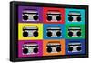 Boombox Stereos Pop Art Poster-null-Framed Poster