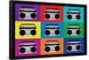 Boombox Stereos Pop Art Print Poster-null-Framed Poster