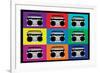 Boombox Stereos Pop-null-Framed Art Print