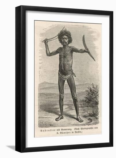 Boomerang Used by an Australian Aborigine-null-Framed Art Print