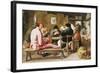 Boors Smoking and Drinking at a Table in a Tavern, C.1625-Adriaen Brouwer-Framed Giclee Print