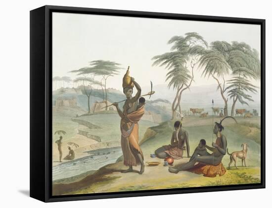 Boosh Wannahs, Plate 8 from 'African Scenery and Animals', Engraved by the Artist, 1804 (Aquatint)-Samuel Daniell-Framed Stretched Canvas