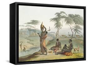 Boosh Wannahs, Plate 8 from 'African Scenery and Animals', Engraved by the Artist, 1804 (Aquatint)-Samuel Daniell-Framed Stretched Canvas