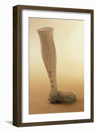 Boot-Shaped Beer Mug, Latticed Glass-null-Framed Giclee Print