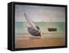 Boote Bei Ebbe Am Strand Von Grandcamp, 1885-Georges Seurat-Framed Stretched Canvas