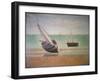 Boote Bei Ebbe Am Strand Von Grandcamp, 1885-Georges Seurat-Framed Giclee Print