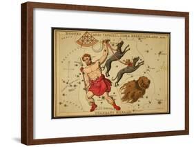 Bootes and Canes Venatici Constellations, 1825-Science Source-Framed Giclee Print