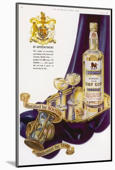 Booth's Finest Old Dry Gin - by Appointment-null-Mounted Photographic Print