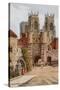 Bootham Bar and Minster, York-Alfred Robert Quinton-Stretched Canvas