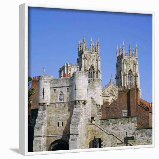 Bootham Bar and York Minster, York, Yorkshire, England, UK, Europe-Roy Rainford-Framed Photographic Print