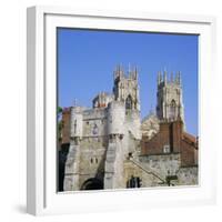 Bootham Bar and York Minster, York, Yorkshire, England, UK, Europe-Roy Rainford-Framed Photographic Print