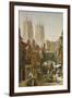 Bootham Bar, York. Pencil and Water Colour Heightened with White, 19th Century-Louise Raynor-Framed Giclee Print