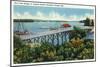 Boothbay Harbor, Maine - Capital Island New Foot Bridge View-Lantern Press-Mounted Art Print