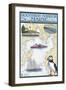Boothbay Harbor, Maine - Nautical Chart-Lantern Press-Framed Art Print