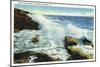 Boothbay Harbor, Maine - View of the Surf at Ocean Point-Lantern Press-Mounted Art Print