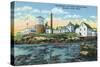 Boothbay Harbor, ME - View of a Fish Hatchery, Lobster Rearing Station-Lantern Press-Stretched Canvas