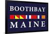 Boothbay, Maine - Nautical Flags-Lantern Press-Framed Art Print