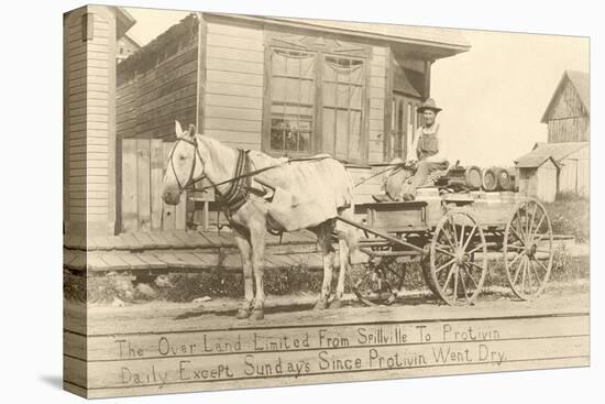 Bootlegger's Horse-Drawn Cart-null-Stretched Canvas