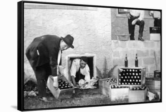 Bootleggers During Prohibition-American Photographer-Framed Stretched Canvas