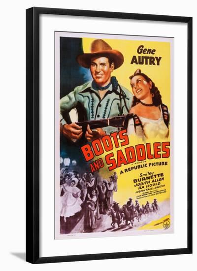 Boots and Saddles-null-Framed Art Print