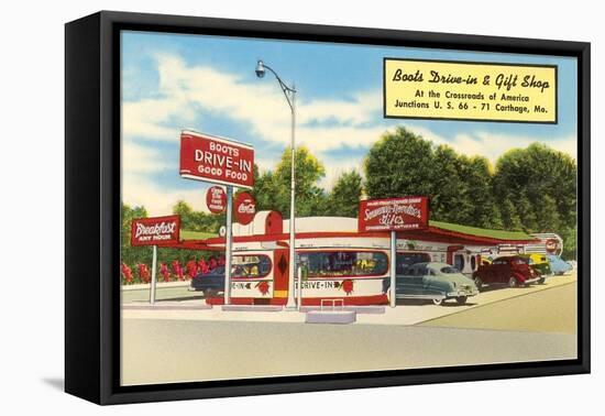 Boots Drive-In, Roadside Retro-null-Framed Stretched Canvas