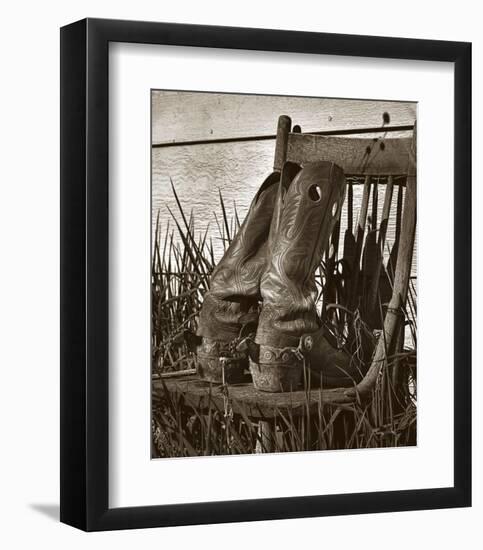 Boots on Chair-Barry Hart-Framed Art Print