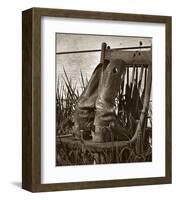 Boots on Chair-Barry Hart-Framed Art Print
