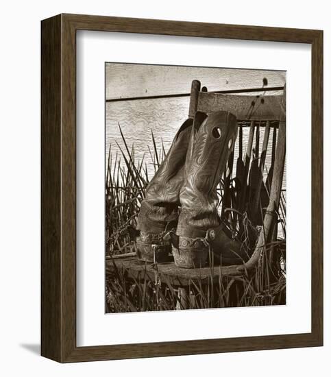 Boots on Chair-Barry Hart-Framed Art Print