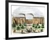 Boott Cotton Mills on the Merrimac River in Lowell, Massachusetts, c.1850-null-Framed Giclee Print