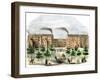 Boott Cotton Mills on the Merrimac River in Lowell, Massachusetts, c.1850-null-Framed Giclee Print