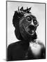 Bopende Tribesman of Western Congo Wearing Mask During Initiation of Boys Into Tribal Society-Eliot Elisofon-Mounted Premium Photographic Print