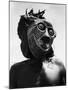 Bopende Tribesman of Western Congo Wearing Mask During Initiation of Boys Into Tribal Society-Eliot Elisofon-Mounted Photographic Print