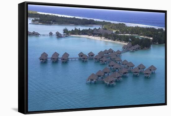 Bora Bora Aerial-GDVCOM-Framed Stretched Canvas