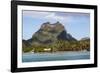 Bora Bora. Extinct Volcano and Peaks of Mount Otemanu and Mount Pahia-Alida Latham-Framed Photographic Print