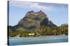 Bora Bora. Extinct Volcano and Peaks of Mount Otemanu and Mount Pahia-Alida Latham-Stretched Canvas