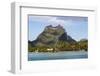 Bora Bora. Extinct Volcano and Peaks of Mount Otemanu and Mount Pahia-Alida Latham-Framed Photographic Print