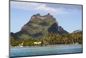 Bora Bora. Extinct Volcano and Peaks of Mount Otemanu and Mount Pahia-Alida Latham-Mounted Photographic Print