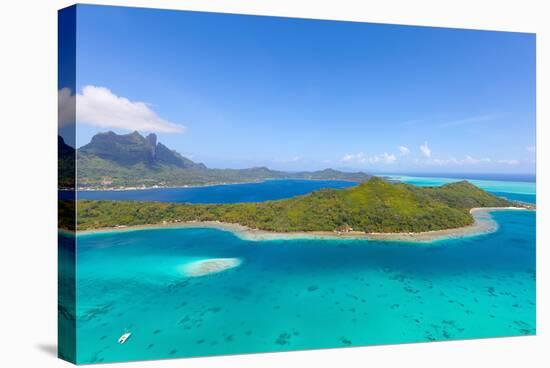 Bora Bora Island from Air-noblige-Stretched Canvas