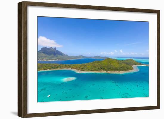 Bora Bora Island from Air-noblige-Framed Photographic Print