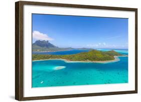 Bora Bora Island from Air-noblige-Framed Photographic Print