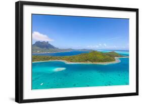 Bora Bora Island from Air-noblige-Framed Photographic Print