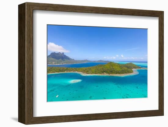 Bora Bora Island from Air-noblige-Framed Photographic Print