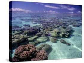 Bora Bora Lagoon1-Ron Whitby Photography-Stretched Canvas